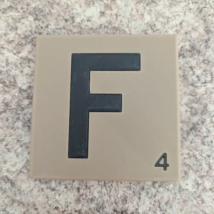 Letter F Scrabble Tile