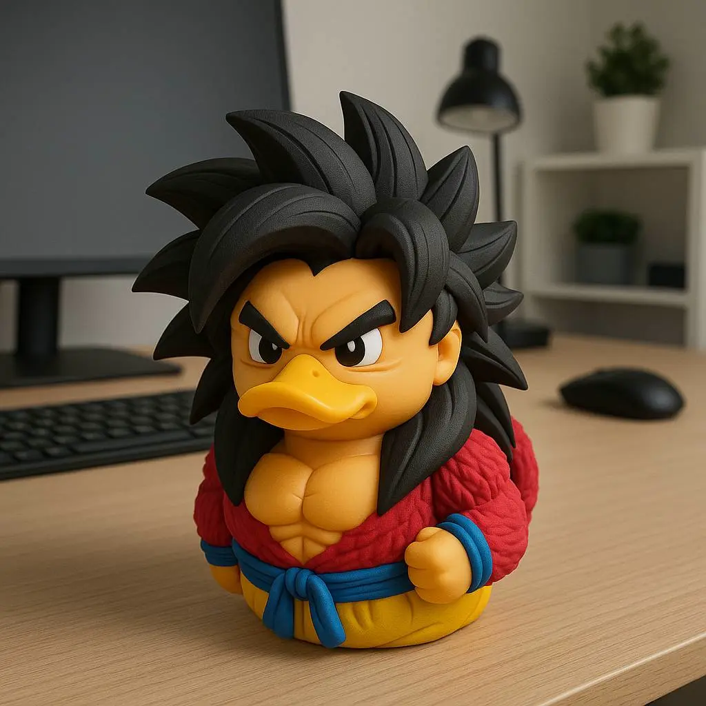 Rubber Duck - Goku Super Saiyan 4 - 3d print