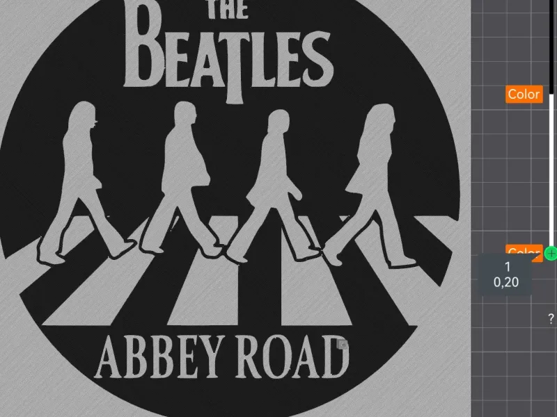 White over black The Beatles Abbey Road