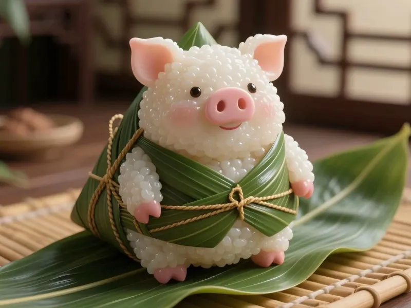 Cerdito Zongzi del Festival del Bote del Dragón
