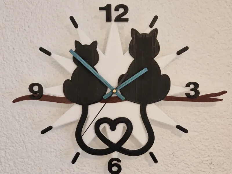 Wall Clock Cat - Wanduhr Katze
