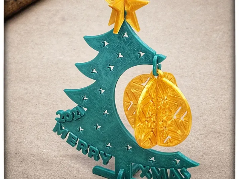 Adorno de árbol de Navidad con tarjeta de regalo