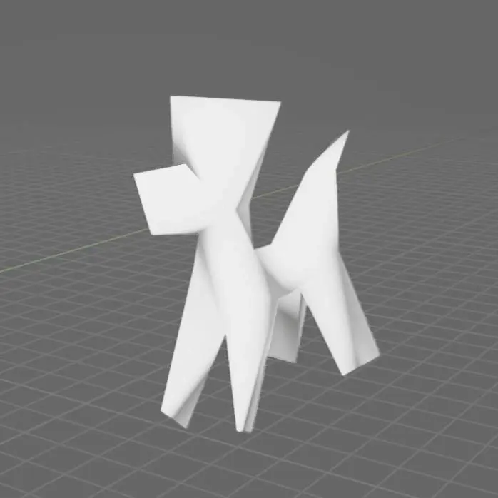 Ballon Animal Dog Low Poly