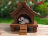 Pen Holder Sleeping Chicken in a Chicken Coop-4