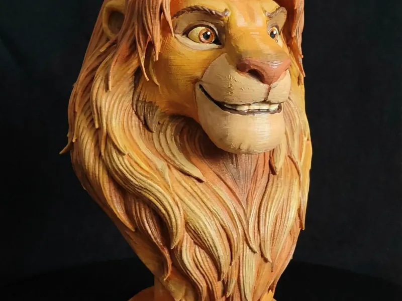 Lion Prince Bust | Savanna King Statue | Animal Kingdom