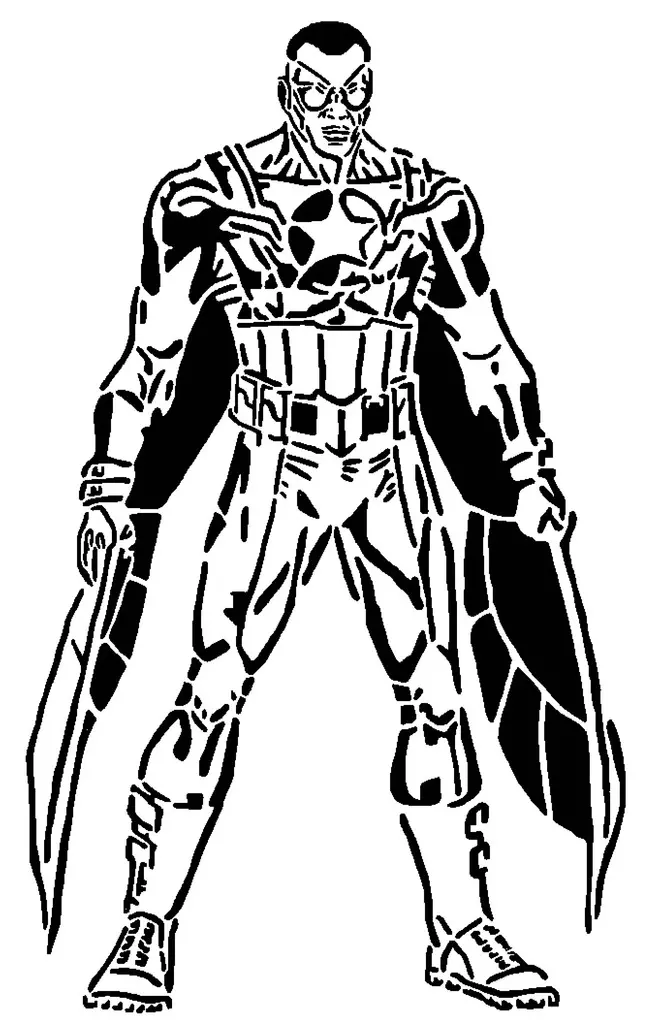 Marvel Falke Schablone