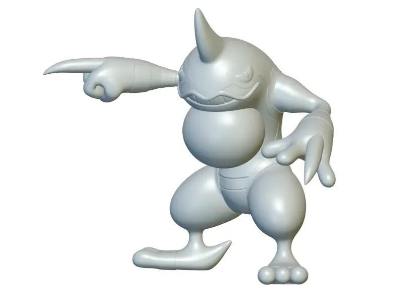 Pokemon Toxicroak #454 - Ready for 3D Printing!