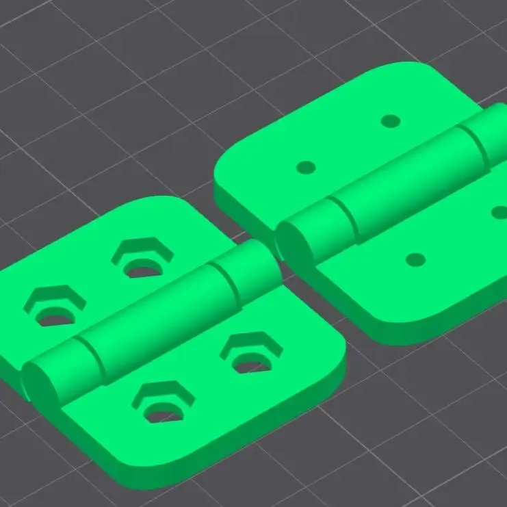 Hinge 40x35x8 M4 nuts