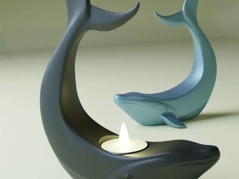 Whale Sculpture + Tealight Holder