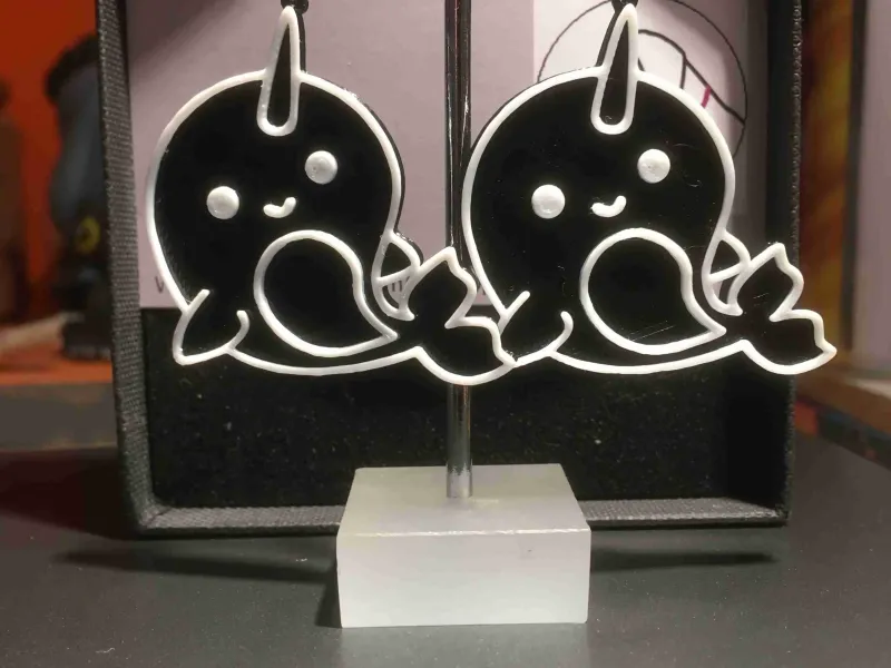 Narwhal Earring and Necklace Set