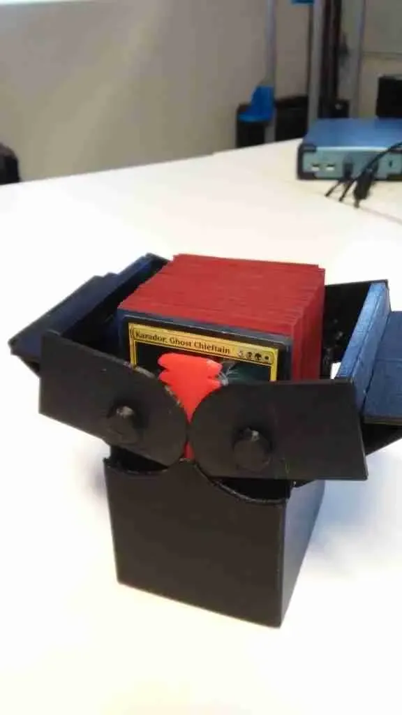Caixa de baralho melhorada com engrenagens para Magic The Gathering EDH