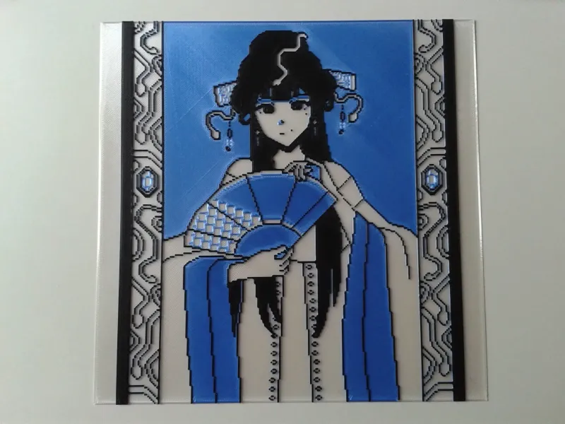 8 bit lady in a Hanfu dress by arts.of.win, 2 filament chang