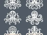 Cute Octopus Designs Pack – 12 Decorative Relief Models for-8