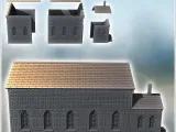 Brick workshop with large access door and annex with stairca-2