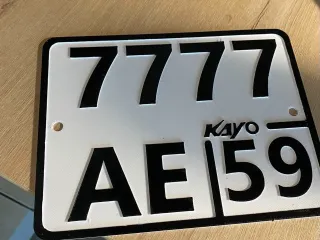 Plate number. Free