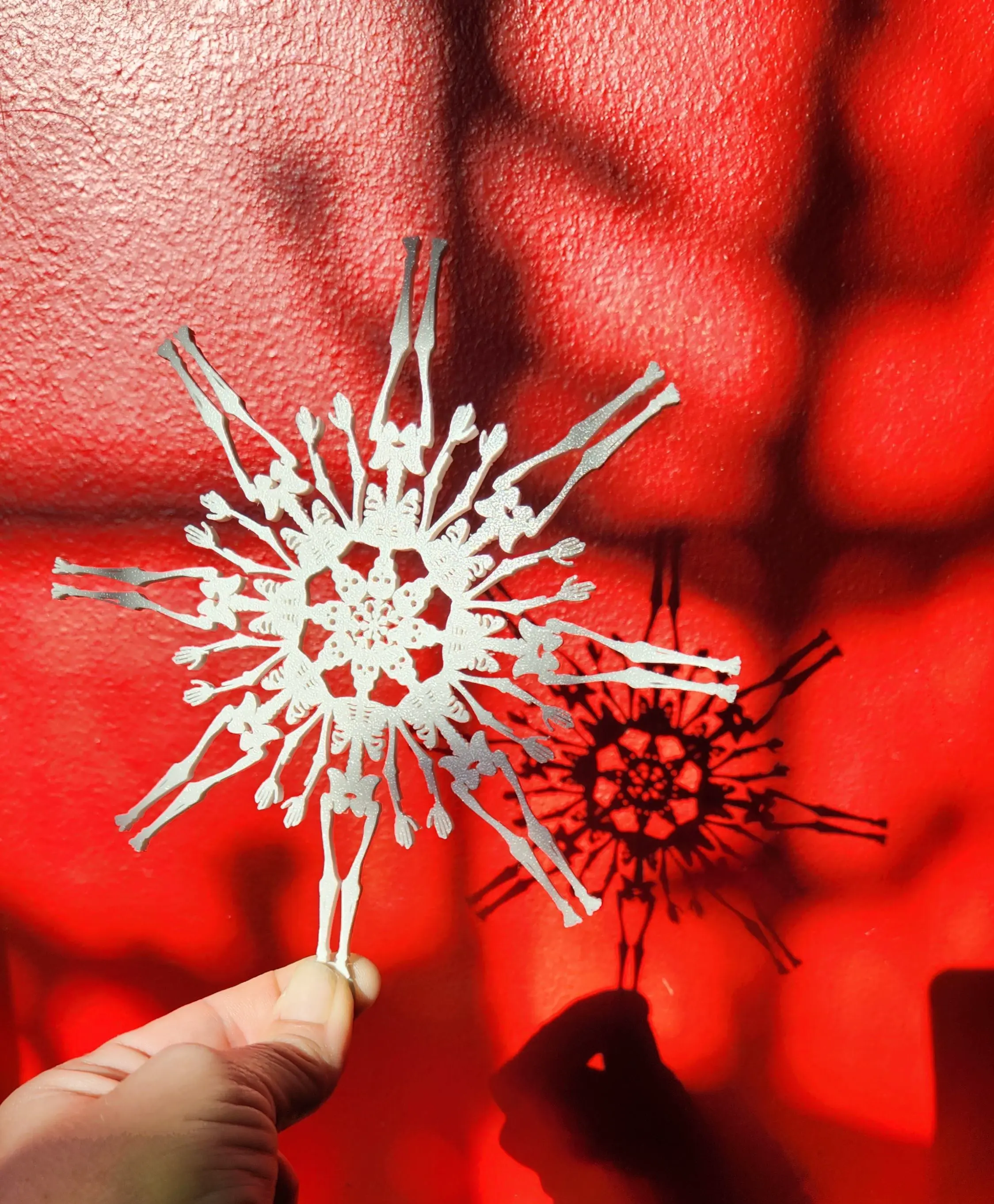 3-N-1 SKELETON SNOWFLAKE TREE TOPPER