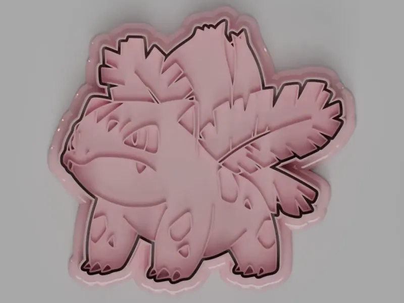 Ivysaur Cookie Cutter + Stamp