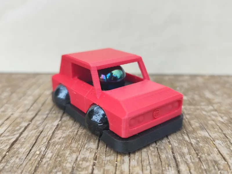 Carro de drift com bolinhas de gude