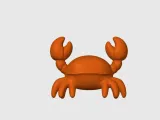 Mini Orange Crab Figurine-2