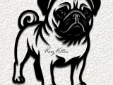 pug puppy dog wall art home decor-0