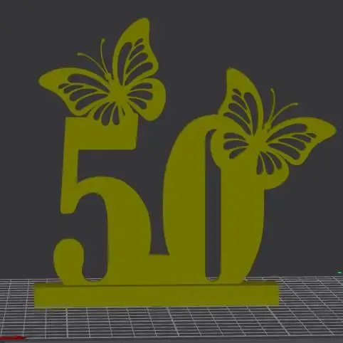 Souvenir de 50 años estilo mariposas