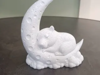 Sleeping Capybara on Crescent Moon