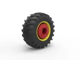 Rear wheel of Vintage Pulling tractor Version 3 Scale 1:25-2