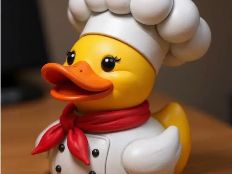 Pato de goma - Pato chef - Impresión 3D