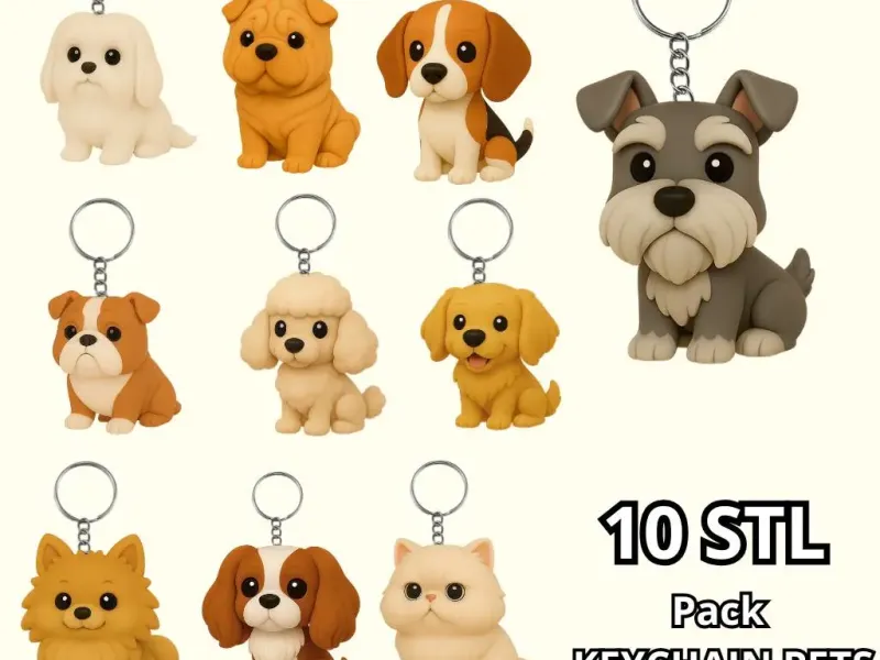 Pack pets keychain