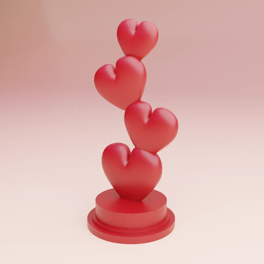 heart tower gift love decor idea for valentines
