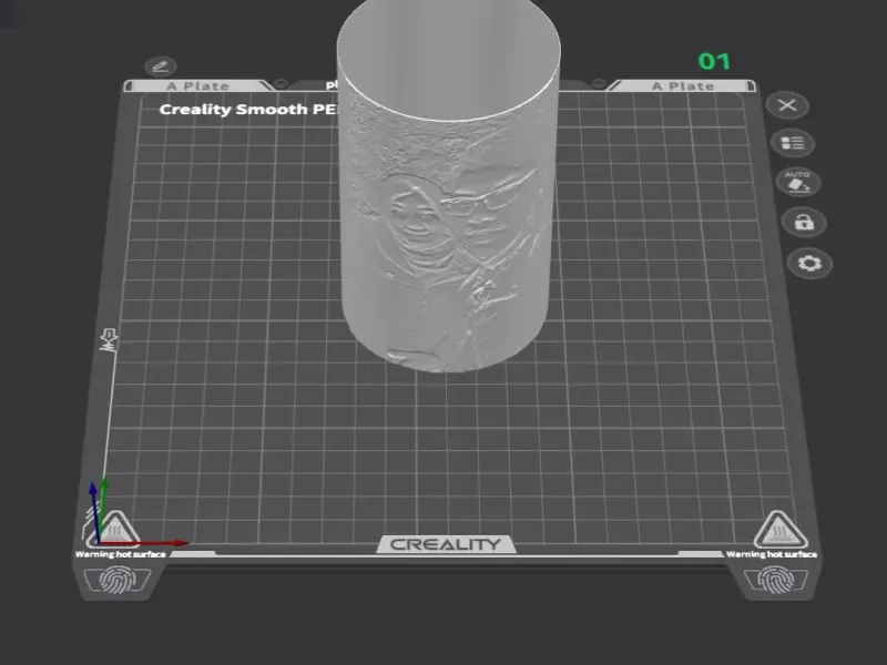 Cylinder Lithophane of Couple Photograph