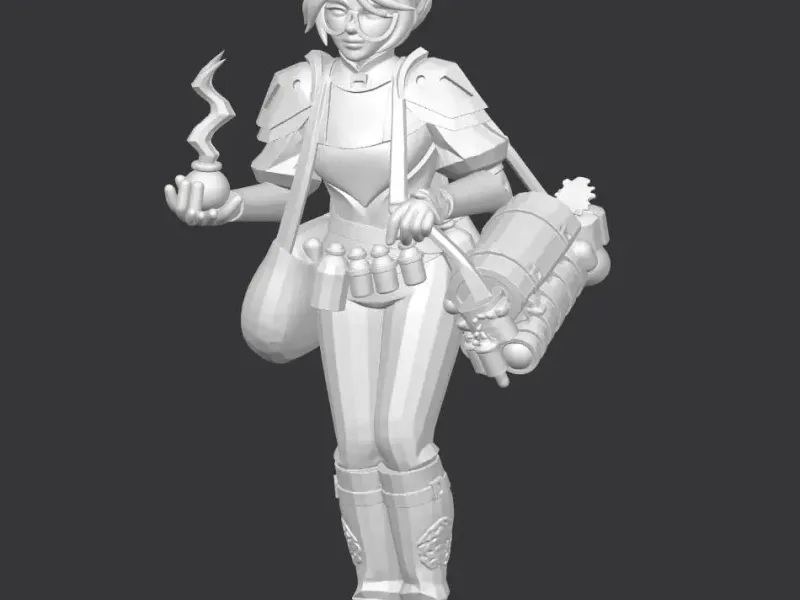 Female human artificer D&D miniature