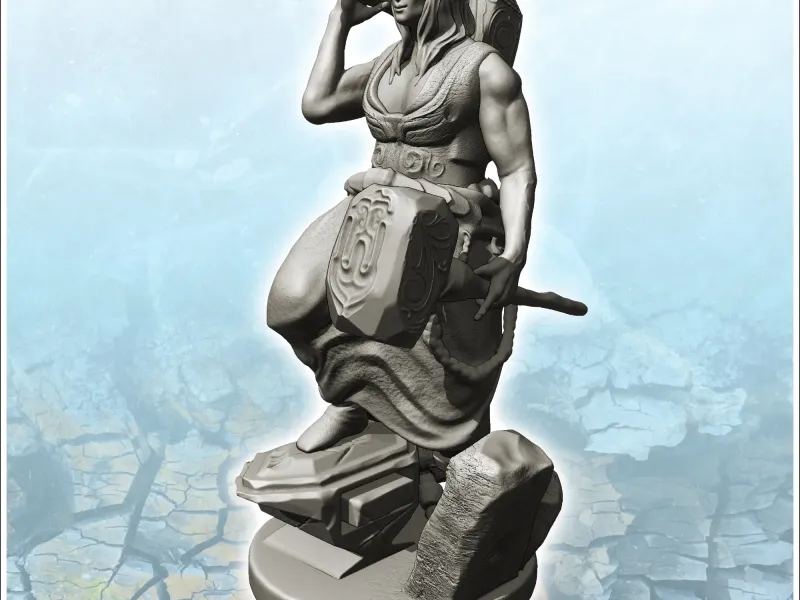 Héphaïstos Vulcain avec enclume et marteaux de forge (8) - minia