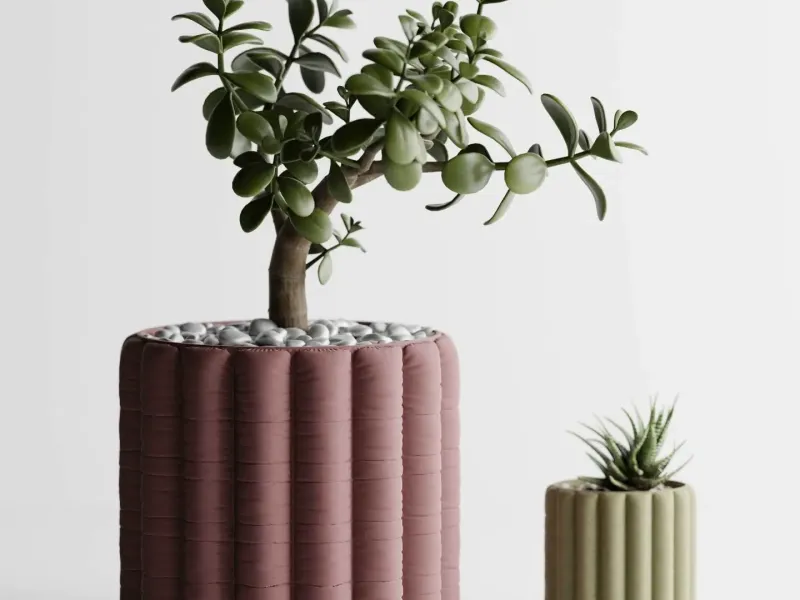膨らみのある柔らかい布製プランター 植木鉢 花瓶 シリーズ5