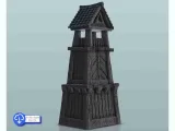 Medieval roofed outpost - miniatures warhammer terrain scene-1