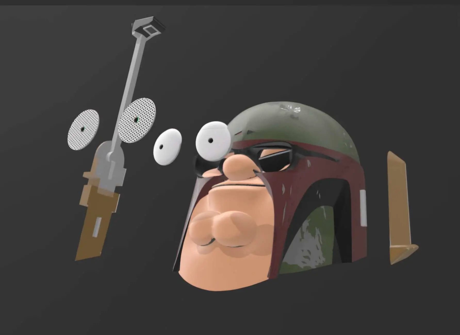 Peter Griffin Boba Fett Mask by Mr.Emaker3D