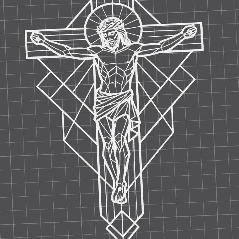 Cruz de cristo. en lineas