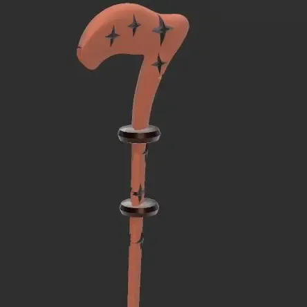 decorated Walking Stick , Ornaments 3DProp