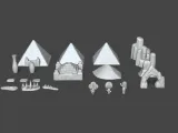 Modular Table RPG Desert Set Kit - 23 Printable Pieces-1