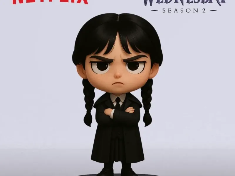 Wednesday chibi - Wednesday season 2