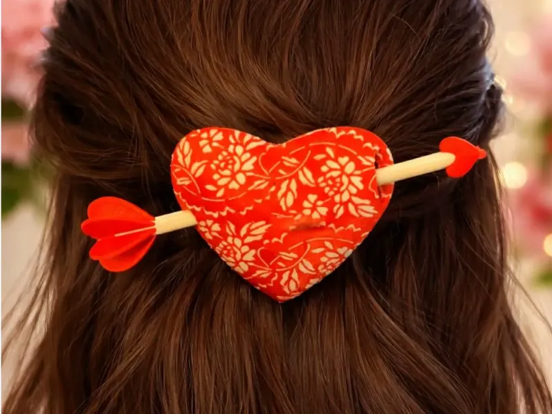 Heart Hairpin themed for Valentine's Day