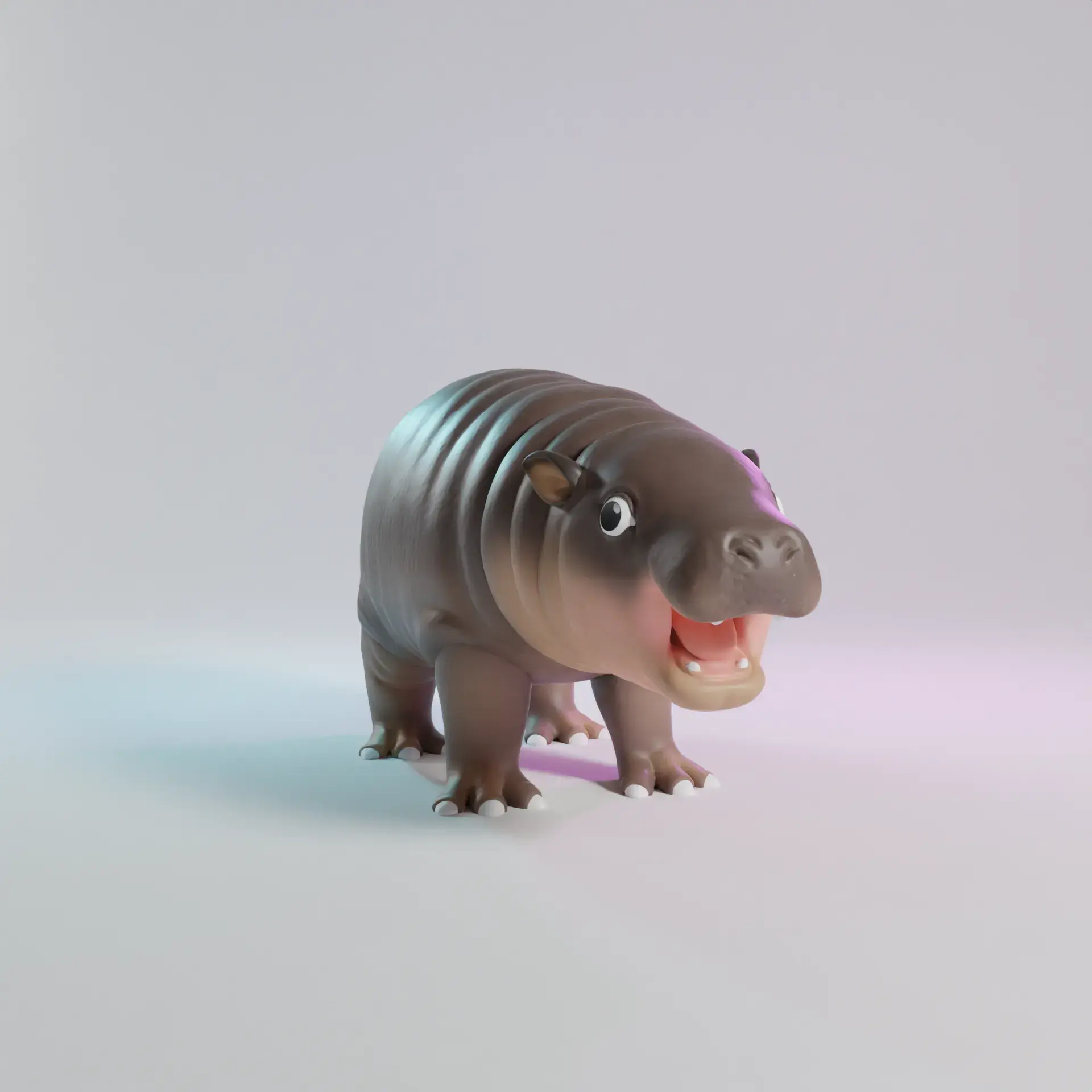 Moo Deng Hippo - STL & 3mf Multicolor