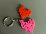 Articulated Pixel Heart Keychain-1