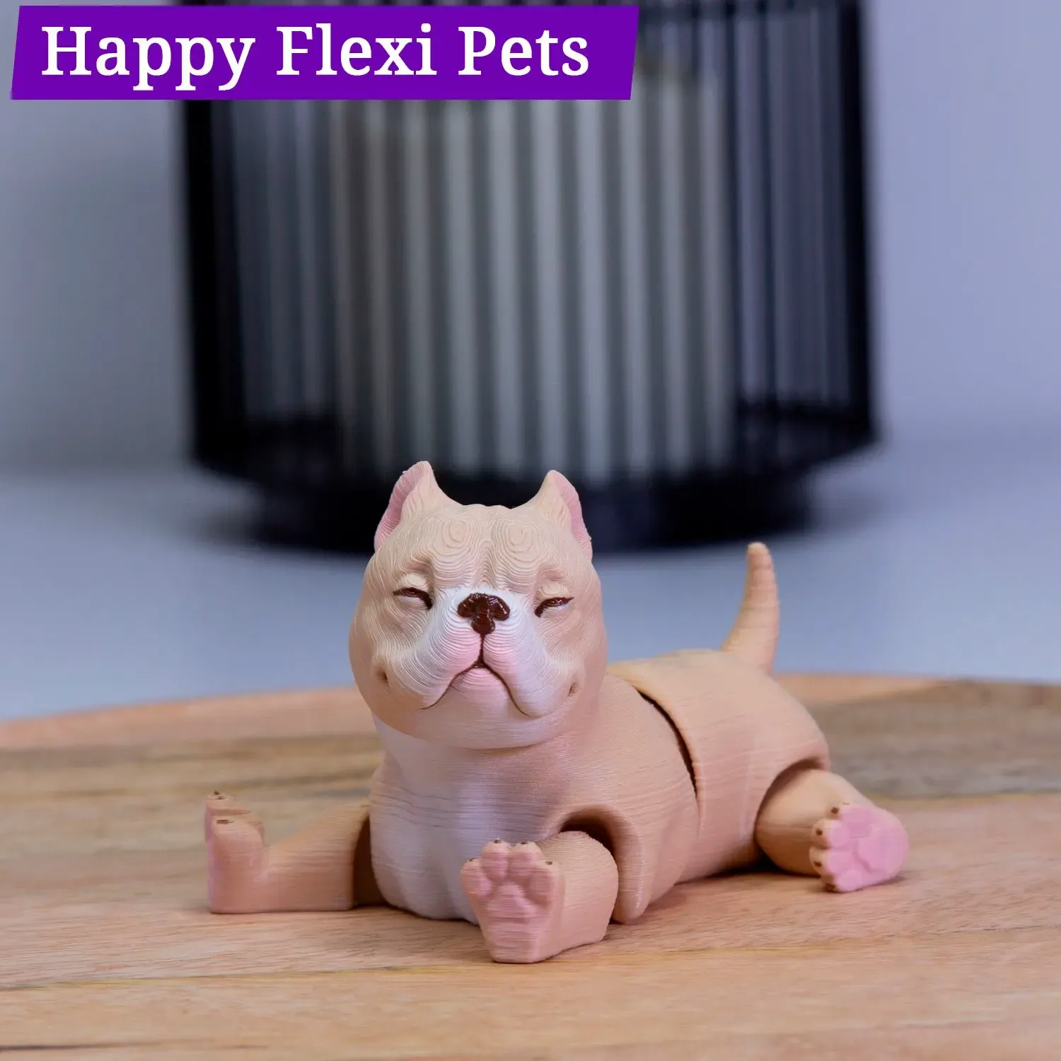 American Bully dog articulated toy by Happy Flexi Pets