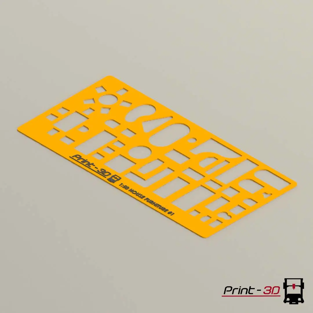 House Furniture #01 (1:50) - Drawing Stencil/Template