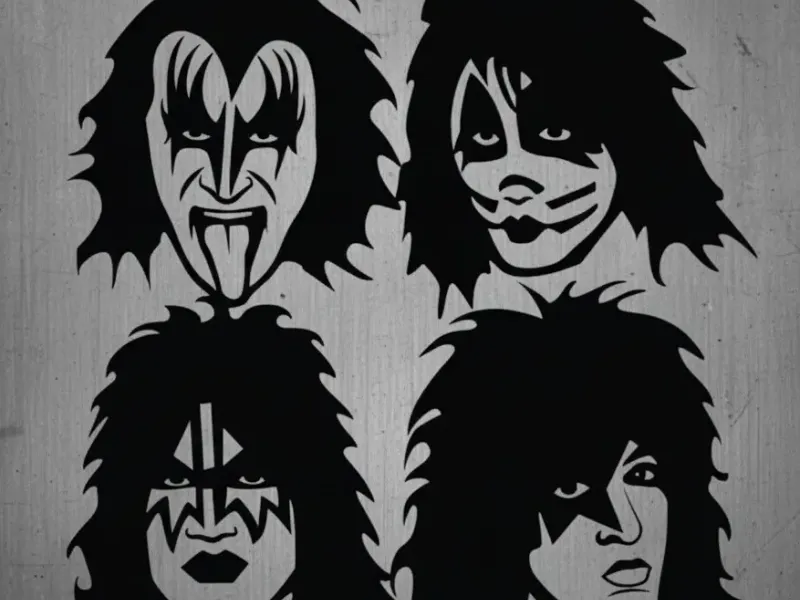 KISS BAND KEYCHAINS - PAUL, GENE, PETER and ACE.