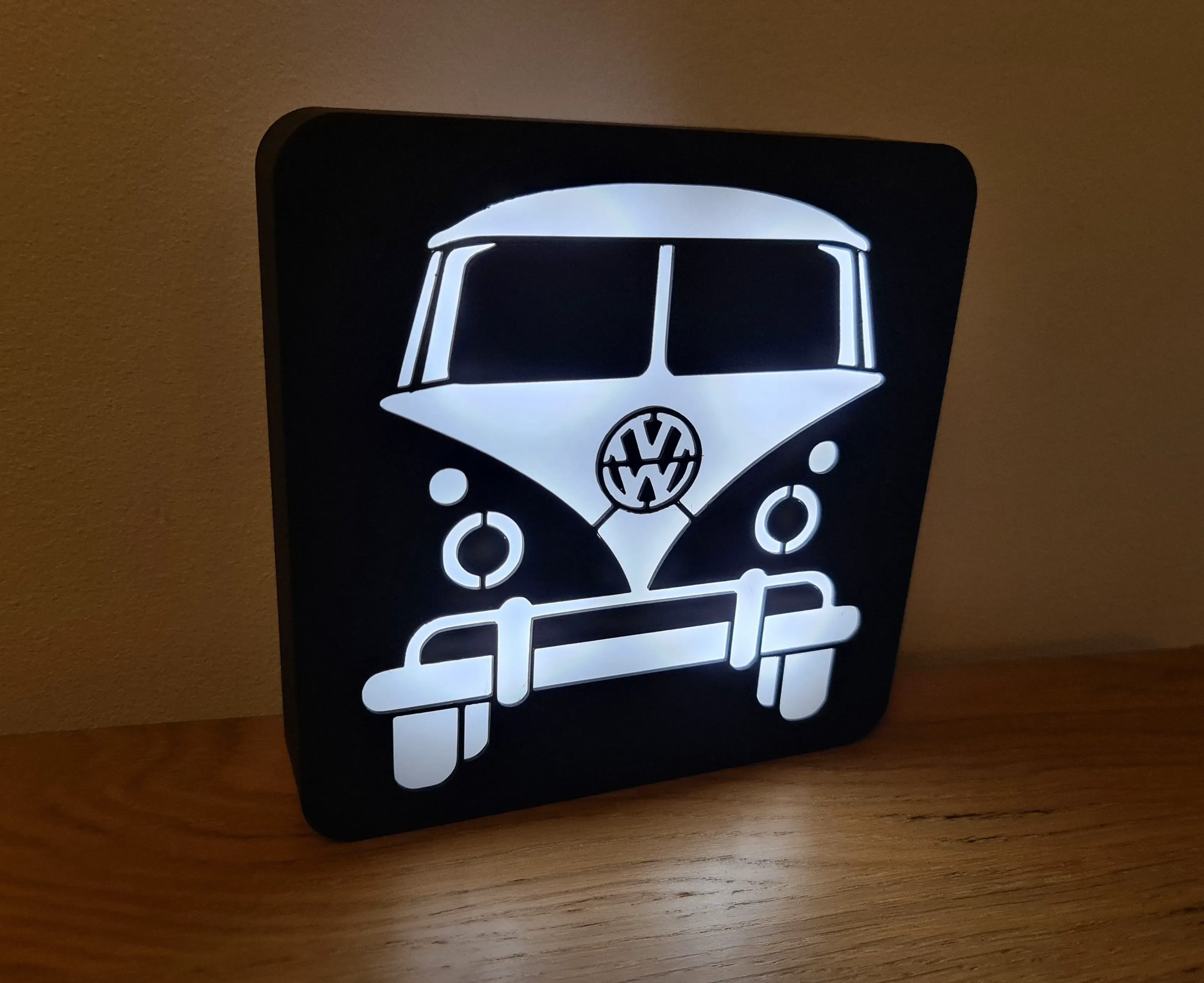 VW T2 Split Screen Campervan LED Lightbox Desk Wall Mounted