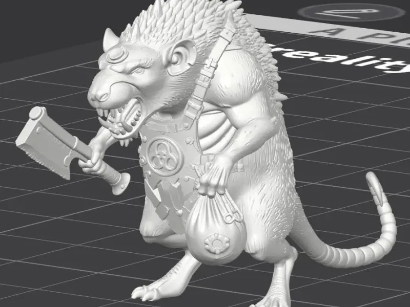 Rat butcher D&D miniature