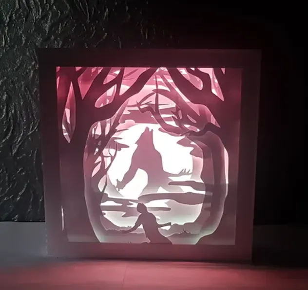 Werewolf Halloween Shadow box