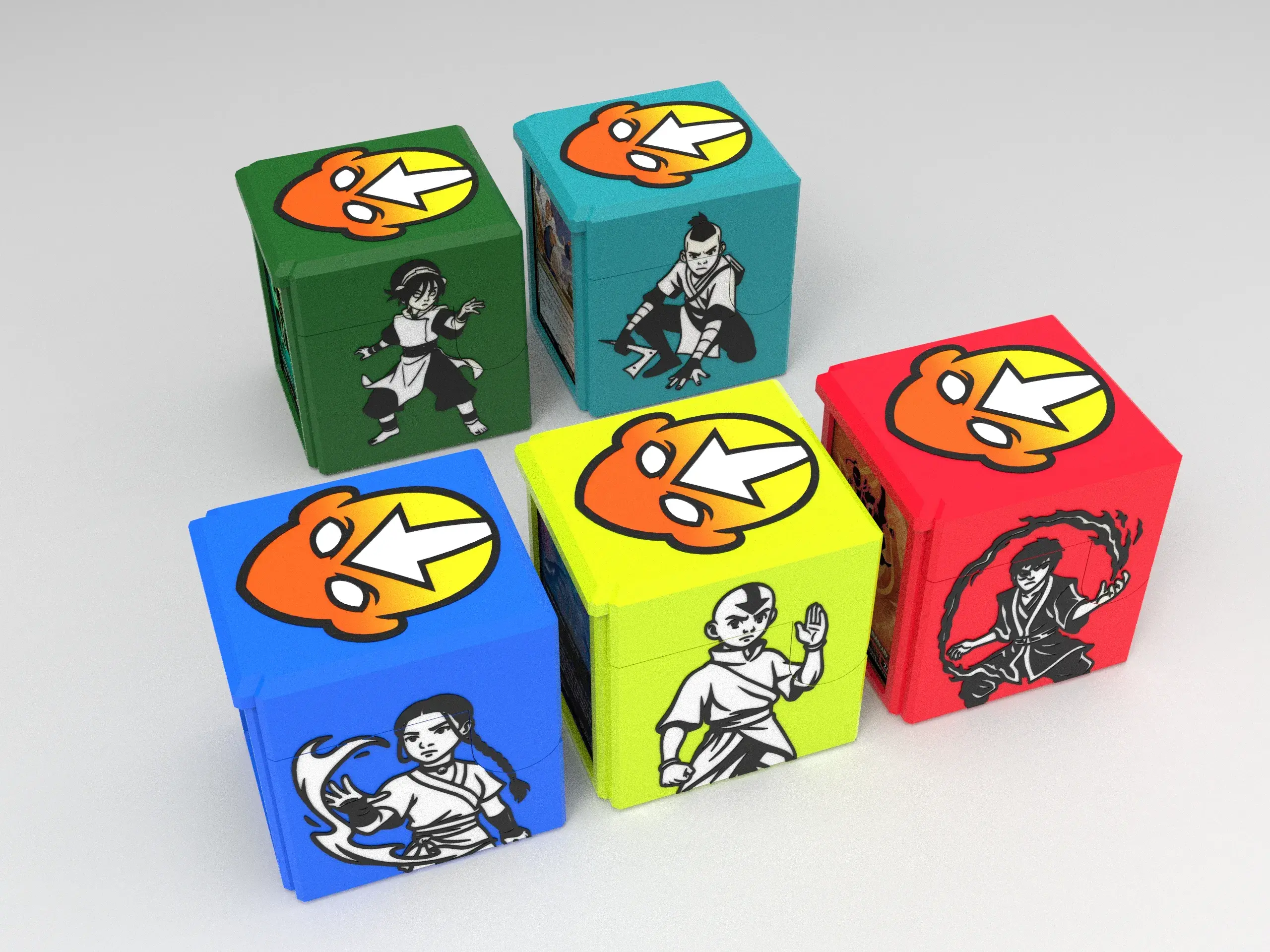 Board Games & Card Games STL Descarga - Deck Box Commander MTG EDH AVATAR-BUNDLE  WITH 5 BOXES - SolidZone